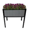 Sunnydaze Steel-Framed Acacia Wood Raised Garden Bed with Legs - 30.75-Inch H - Removable Planter Bag - 4 of 4