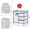 Modern Baby Changing Table – with 3 Drawers, Laundry Hamper & Changing Pad for Nursery - 2 of 4