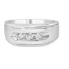 Men's Silver 1/3 Cttw Diamond Channel Set 3 Stone Ring Band - 4 of 4