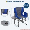 Adults Oversized Camping Directors Chair - Heavy Duty Aluminum Foldable Camping Chair w// Cup Holders - Portable Lawn Chair w/Side Table and Pocket - 3 of 4