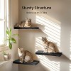 AMADA HOMEFFING 3 PCS Floating Shelf Set in Black, Wall Shelves with Hidden Brackets, Wall Shelves, Suitable for Bedrooms, Bathrooms, Living Rooms - 3 of 4