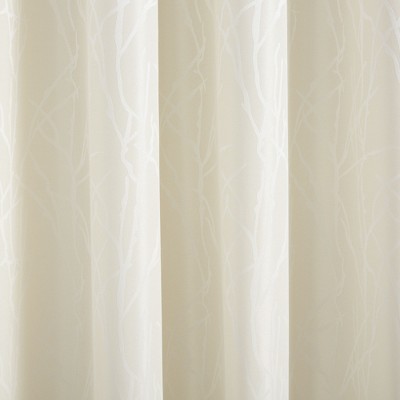 Ivory Light-Filtering Polyester Grommet Window Panel Pair