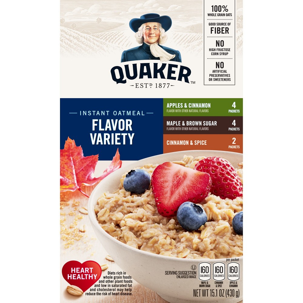 UPC 030000316849 - Quaker Instant Oatmeal Flavor Variety - 10ct ...