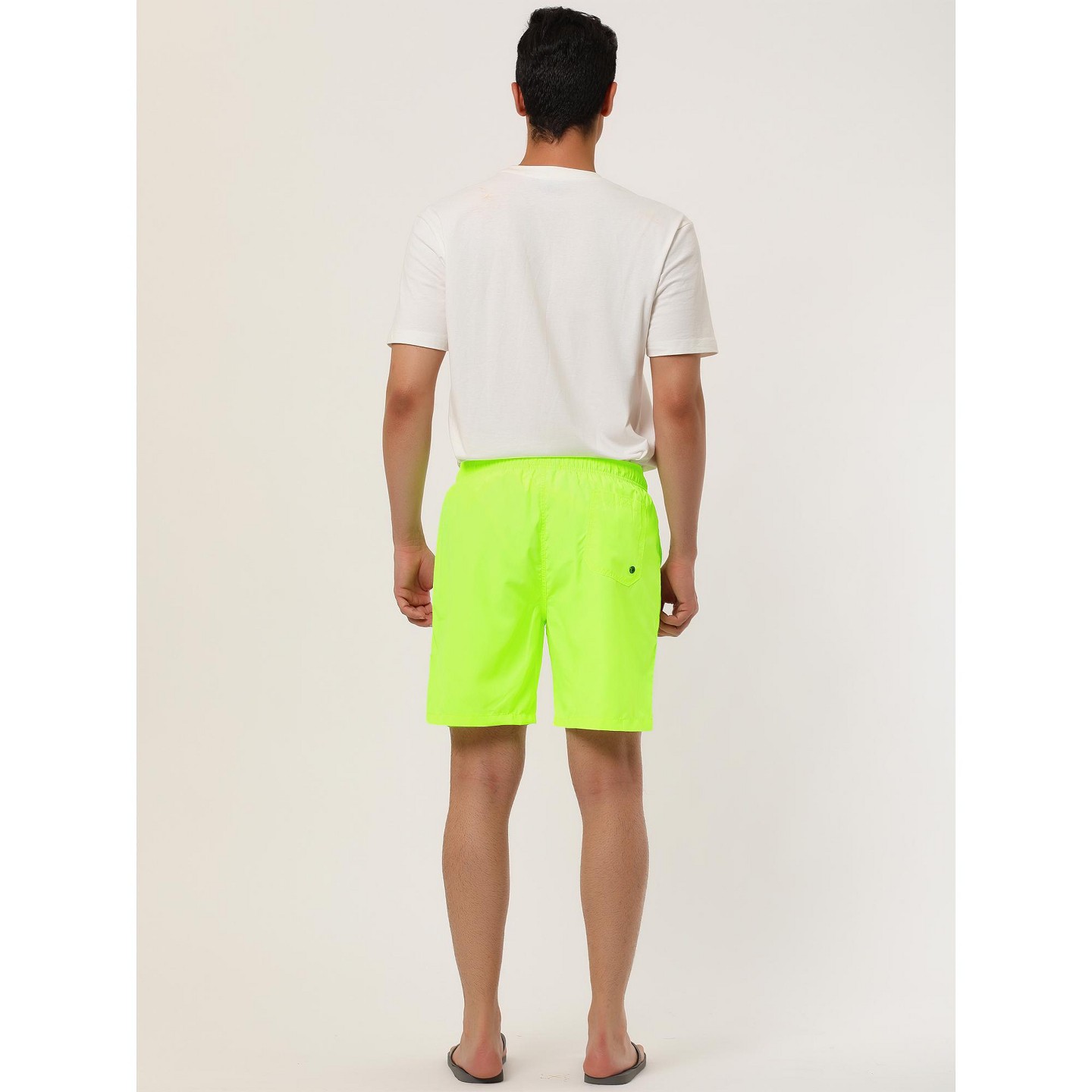 Мужские шорты Lars Amadeus Elastic Waistband Mesh Lining Surfing Swimwear Board Shorts 2 Packs Yellow 32, цвет: Жёлтый — фото 5