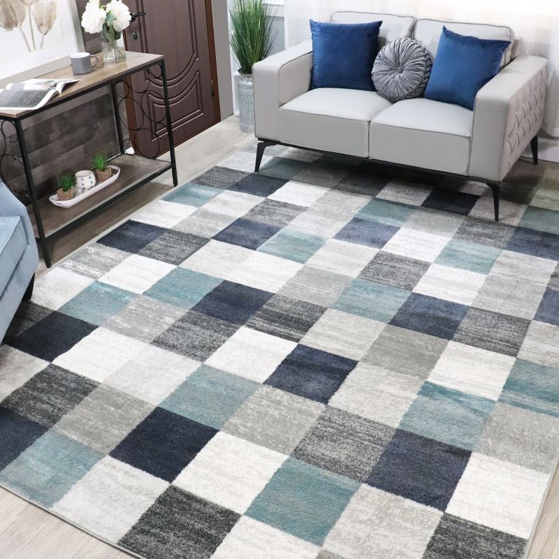Contemporary Tile Modern Indoor Area Rug or Runner by Blue Nile Mills, 2 of 8