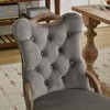 Sapphtopaz Set of 2 Dining Chairs with Tufted Back & Nailhead Trim Upholstered Chair with Curved Wood Handles Kitchen Chairs for Living Room - 4 of 4