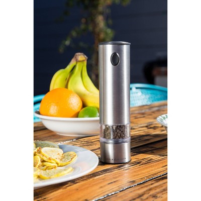 Stainless Steel Electric Salt and Pepper Grinder Set with LED Light