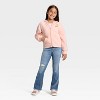 Girls' Fleece Hoodie Zip-Up Sweatshirt - Cat & Jack™ - 4 of 4