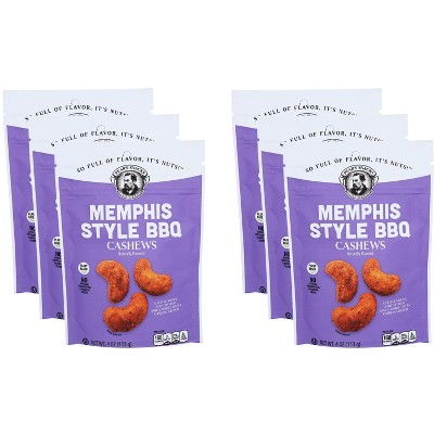 Pears Snacks Cashew Memphis Style BBQ - Pack of 6 - 4 oz