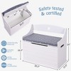 Toy Storage Organizer, Wooden Kids Toy Storage Box, Dolls, Toys, Small Items Storage Organizer, White - 3 of 4