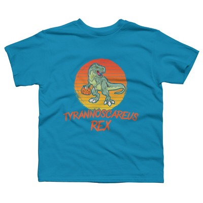 Boy's Design By Humans Tyrannoscareus Rex Funny Dinosaur Halloween Costume By rawresh6 T-Shirt