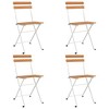 vidaXL Folding Bistro Chairs 4 pcs Solid Wood Acacia and Steel - 2 of 4