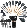 LunaLulinlk Black 35Pcs Kitchen Cooking Utensils Set Spatula Set Baking Utensil Set Kitchen Accessories - 3 of 3