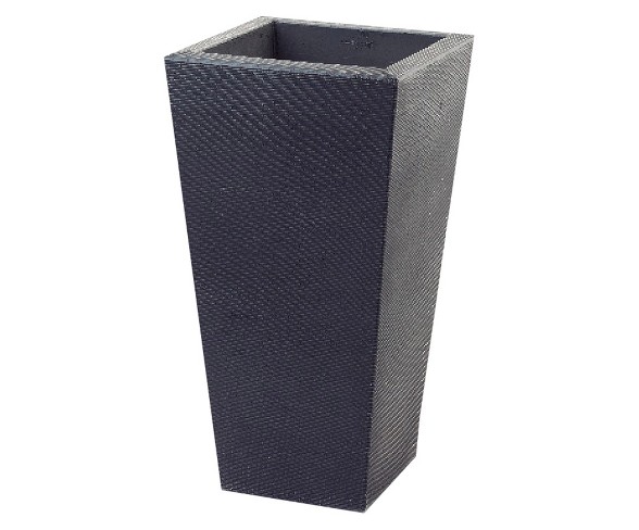 13'' Square Bowery Planter - Black - Crescent Garden