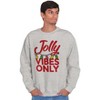 Christmas Lights Jolly Vibes Only Sweatshirt for Men or Women Brisco Brands - 4 of 4