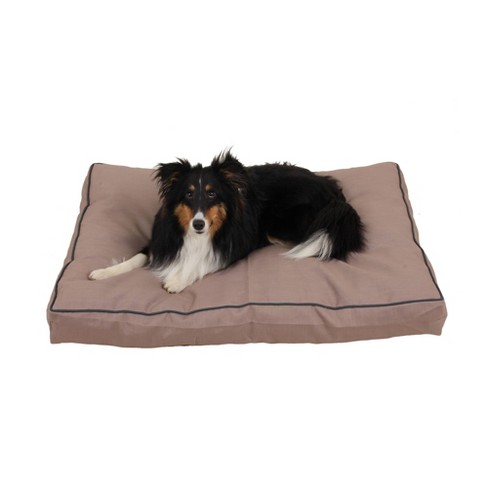 Carolina Pet Solid Faux Gusset Jamison Pillow Dog Bed, Tan, Medium