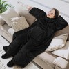 PAVILIA Wearable Blanket with Sleeves and Foot Pockets, Fleece Warm Snuggle Pocket Sleeved Throw for Women Men Adults - 3 of 4