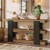 Tribesigns 63" Console Table, 3-Tier Entryway Table with Storage, Wood Sofa Table Behind Couch for Entryway, Living Room, Hallway - 2 of 4