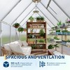 6X7FT Polycarbonate Greenhouse, Heavy Duty Aluminum Walk-In Greenhouses with Adjustable Roof Vent, Outdoor Plant Greenhouse for Garden - 4 of 4