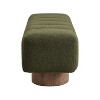 Sapphtopaz Upholstered Ottoman Bench, End of Bed Entryway Bench with Wood Legs Bench for Entryway Bedroom, No-Assembly - 2 of 4