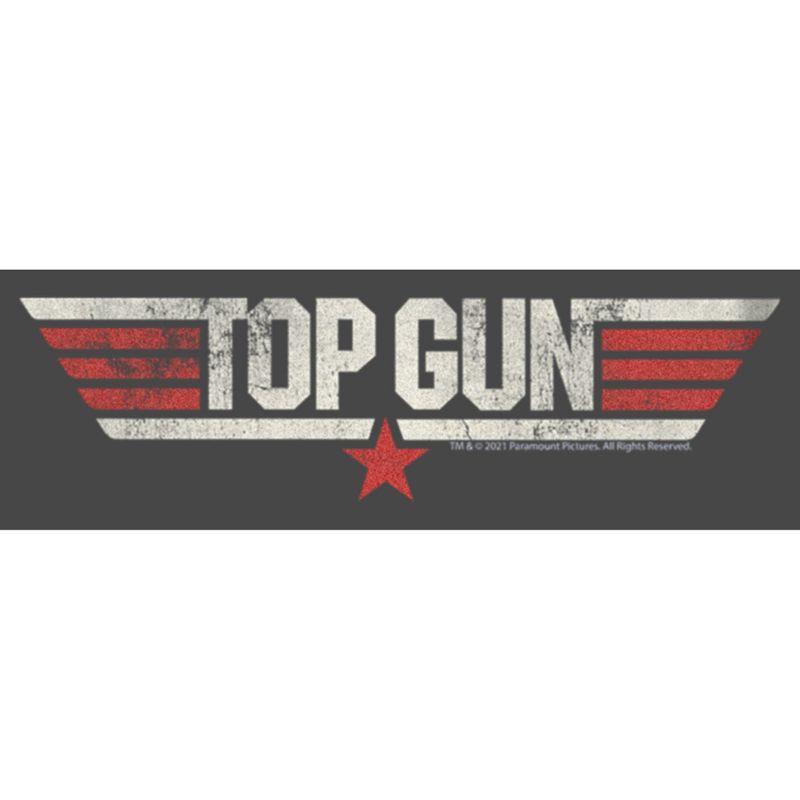 Women's Top Gun Logo Distressed Scoop Neck, 2 of 5