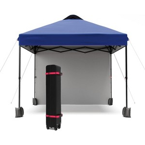 10'x10' Outdoor Canopy Tent with Sidewall, Easy Pop up Canopy with Vented Roof, Outdoor Sun Shade for Garden Commercial Party - 1 of 4