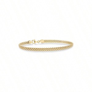 Sterling Silver 4mm Mesh Link Bracelet for Women Fashionable and Exquisite, Suitable for Daily Wear - 1 of 4
