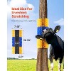 VEVOR Livestock Scratching Brush, 4 Pcs Horse Brush with 8 Screws, 20 x 7.5 in Cow Scratcher, for Back Itch Relief & Keep Cleaning, Blue&Yellow - 3 of 4