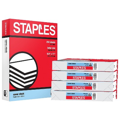 Staples Cover Stock Paper 67 lbs 8.5 x 11 Cream 250/Pack (82997) 620700