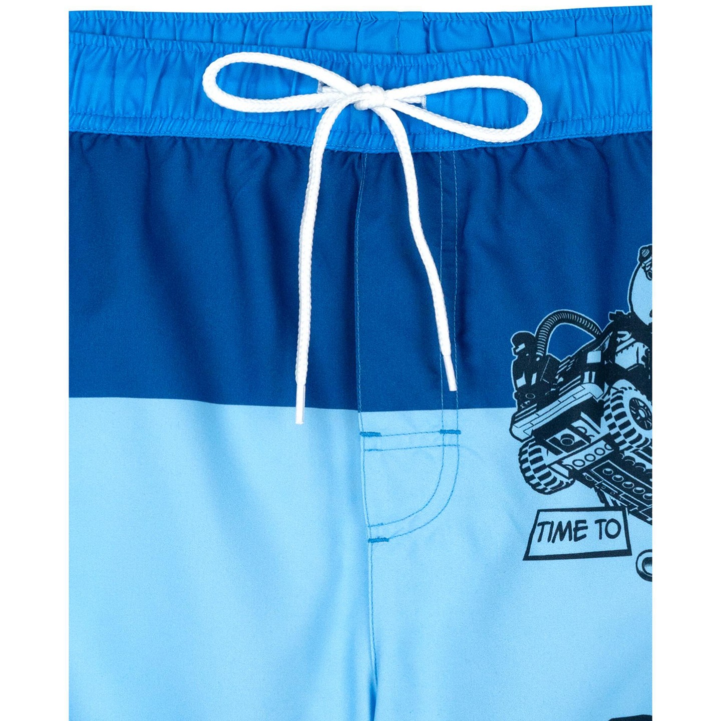LEGO Fortnite Men's Printed Drawstring Elastic Waist Bathing Suit Peely Blue Small, цвет: Синий — фото 3