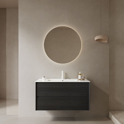 NicBex Floating Bathroom Vanity with Sink,Bathroom Sink Vanity with 2 Drawers,Bathroom Sink Cabinet without Drain and Faucet,Pre-assemble