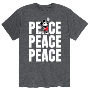 Men's - Disney - Mickey Mouse Stacked Peace Sign Short Sleeve Graphic T-Shirt - 1 of 4