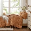 Sapphtopaz French Country King Size Comforter Set Bedding Set, Romantic Ruched Design Quilt Set, 1 Comforter, Pillow Shams, Machine Washable - 2 of 4
