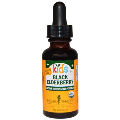 Herb Pharm, Kids, Black Elderberry, Alcohol Free, 1 fl oz (30 ml), Herbal Supplements