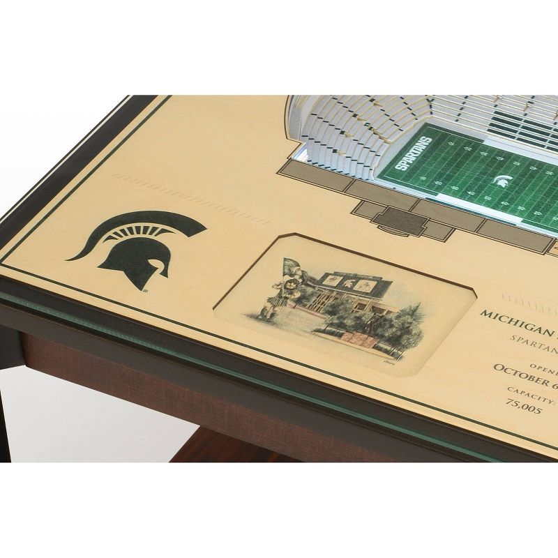 NCAA Michigan State Spartans 25-Layer StadiumViews Lighted End Table, 4 of 6