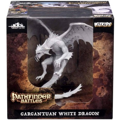 Pathfinder Deep Cuts Unpainted Miniatures: Gargantuan White Dragon