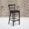 Emma and Oliver 2 Pack Two-Slat Ladder Back Metal Restaurant Barstool - 2 of 4