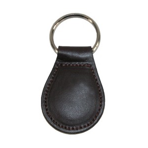 Boston Leather Smooth Leather Tear Drop Key Fob Keychain - 1 of 4