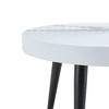 NicBex 23.6" Natural Wood Grain Texture Round Coffee Table, with Sprayed Metal Leg and Suction Molding Process,Natural Wood Grain Texture - 3 of 4