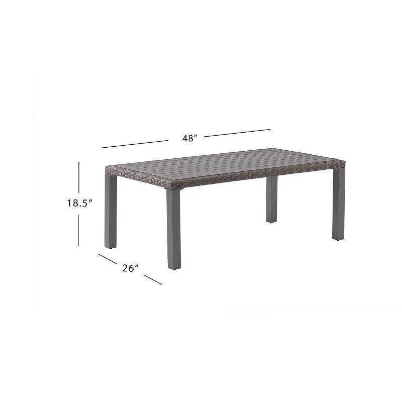 Abbyson Living Newport Outdoor Coffee Table Gray, 5 of 7