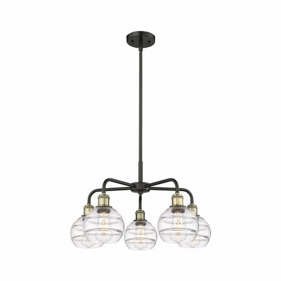 Rochester - 5 Light Stem Hung Chandelier In Industrial Style-13.38 Inches Tall and 23.88 Inches Wide