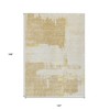 Beige Gold And Tan Abstract Washable Indoor Outdoor Area Rug - 3 of 4