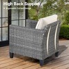 XIZZI Patio Furniture Set 7 Pieces Outdoor Conversation Sets Wicker Sectional Couch Set with Chairs for Garden Backyard Porch - 3 of 4