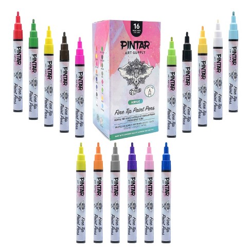 Pintar Premium Acrylic Paint Pens - Fine Tip Pens For Rock Painting