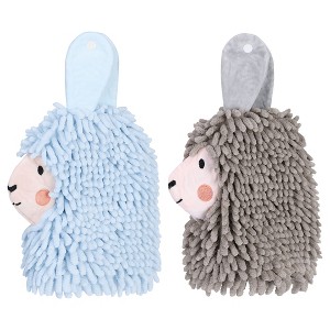 REGALWOVEN Cute Cartoon Alpaca Soft Absorbent Chenille Decorative Hand Towels 2 Pcs - 1 of 4