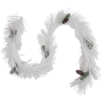 Northlight 6' x 10" White Flocked Artificial Christmas Garland with Pine Cones, Unlit