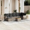 vidaXL Garden Sofa Set Grey PE rattan 8 Piece Modular Garden Sofa Set - 2 of 4