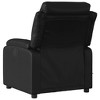 vidaXL Black Faux Leather Massage Recliner Chair - Manual Reclining Lounge Armchair With Vibration Massage, Side Pocket, And Sturdy Frame - 3 of 4