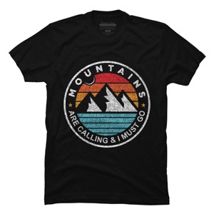 Men's Design By Humans Mountains Are Calling, I Must Go By DragonTee T-Shirt - 1 of 2