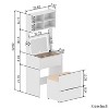 Dressing Table with Flip Top LED Illuminated Mirror, Vanity Table with Internal Storage Area and Removable Stool - The Pop Home - 4 of 4